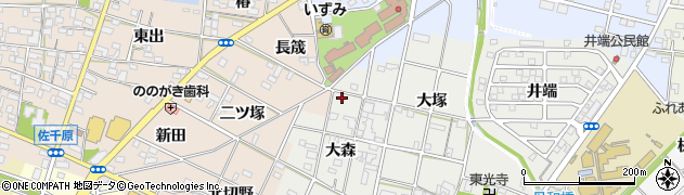 愛知県一宮市丹羽大森27周辺の地図