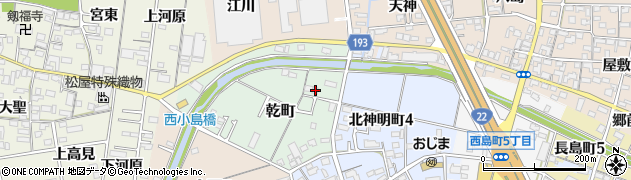 愛知県一宮市乾町49周辺の地図