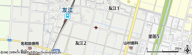 岐阜県大垣市友江周辺の地図