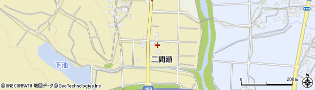 京都府綾部市小西町二間瀬周辺の地図