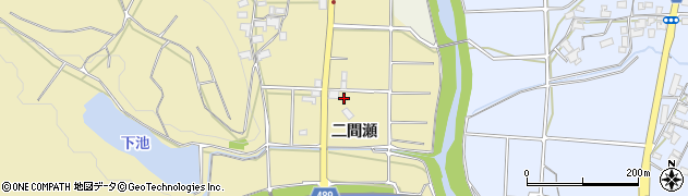 京都府綾部市小西町（二間瀬）周辺の地図