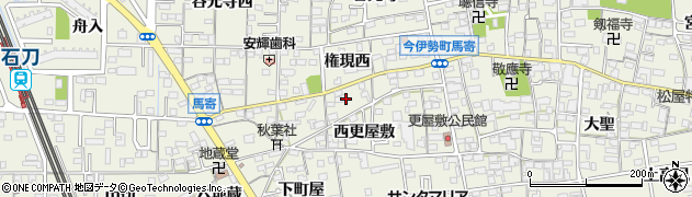 愛知県一宮市今伊勢町馬寄（権現西）周辺の地図