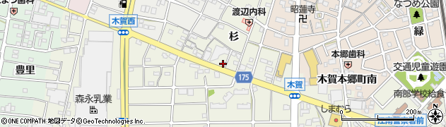 愛知県江南市木賀町（杉）周辺の地図