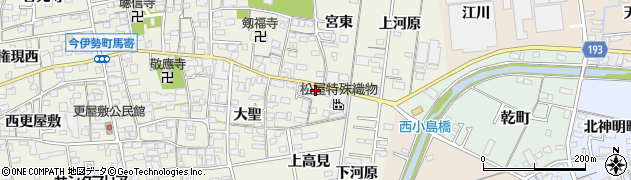 愛知県一宮市今伊勢町馬寄上高見48周辺の地図