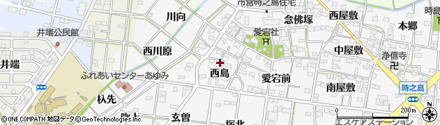 愛知県一宮市時之島西島周辺の地図