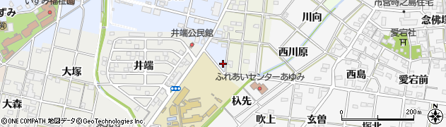 愛知県一宮市浅井町西浅井（南山）周辺の地図