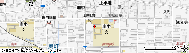 愛知県一宮市奥町（上平池）周辺の地図