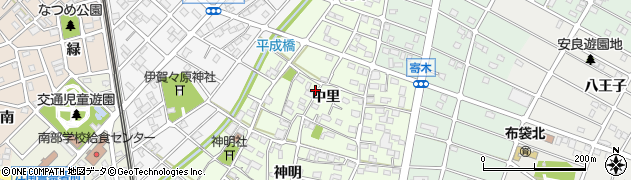 愛知県江南市大海道町（中里）周辺の地図