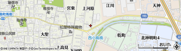 愛知県一宮市今伊勢町馬寄上河原周辺の地図