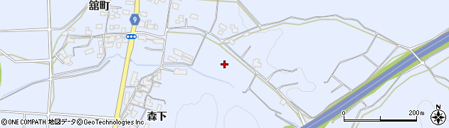 京都府綾部市舘町（下久行）周辺の地図