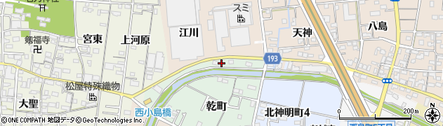 愛知県一宮市乾町63周辺の地図