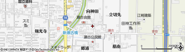 愛知県一宮市奥町（向神田）周辺の地図