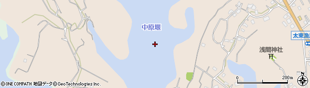 中原堰周辺の地図