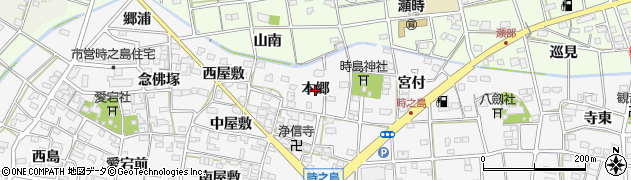 愛知県一宮市時之島（本郷）周辺の地図