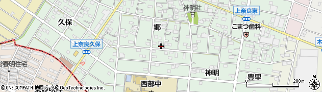 愛知県江南市上奈良町郷157周辺の地図