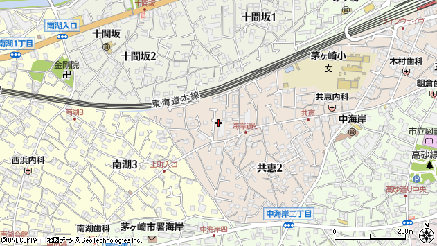 〒253-0056 神奈川県茅ヶ崎市共恵の地図
