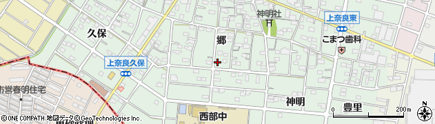 愛知県江南市上奈良町郷159周辺の地図