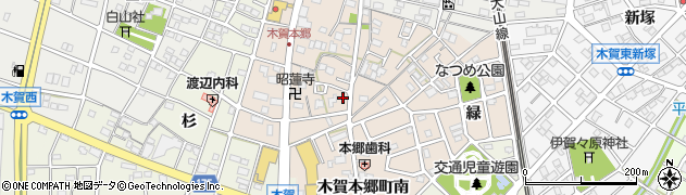 愛知県江南市木賀本郷町周辺の地図