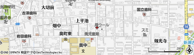 愛知県一宮市奥町周辺の地図