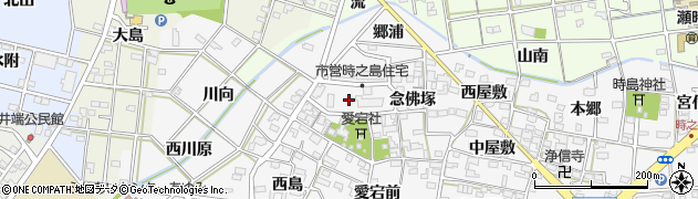 愛知県一宮市時之島古薬師周辺の地図