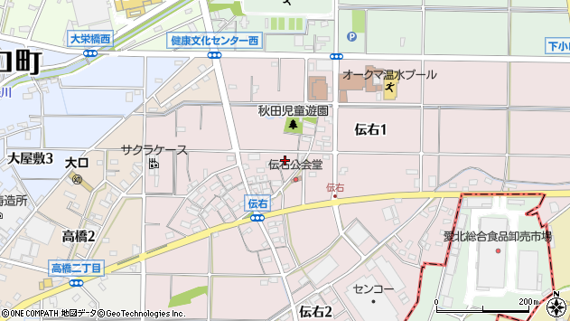 〒480-0126 愛知県丹羽郡大口町伝右の地図