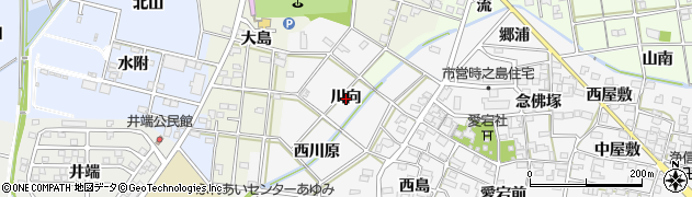 愛知県一宮市時之島（川向）周辺の地図