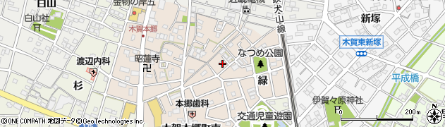 愛知県江南市木賀本郷町東129周辺の地図