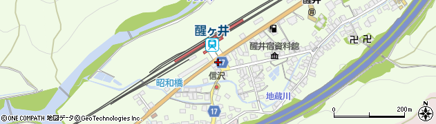 醒ケ井駅前周辺の地図