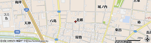 愛知県一宮市佐千原周辺の地図