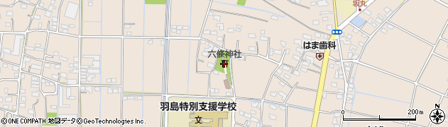 六條神社周辺の地図