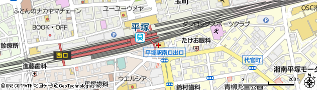 文教堂書店平塚駅店周辺の地図