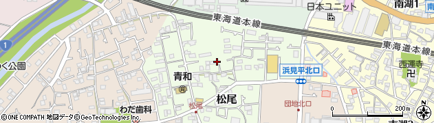 神奈川県茅ヶ崎市松尾周辺の地図