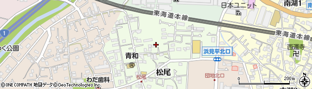 神奈川県茅ヶ崎市松尾周辺の地図