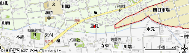 愛知県一宮市瀬部（巡見）周辺の地図