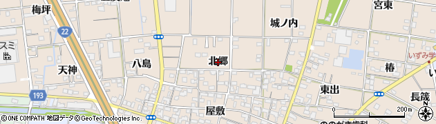 愛知県一宮市佐千原（北郷）周辺の地図