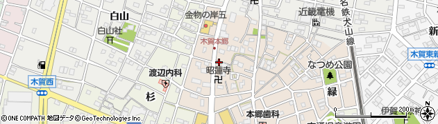 愛知県江南市木賀本郷町（西）周辺の地図