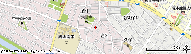 千葉県君津市台周辺の地図