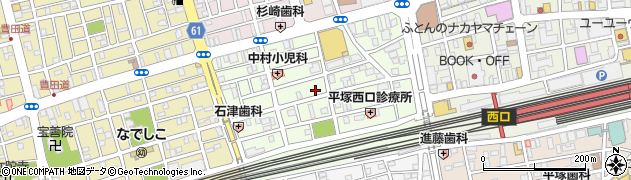 神奈川県平塚市錦町周辺の地図