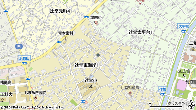 〒251-0045 神奈川県藤沢市辻堂東海岸の地図