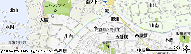 愛知県一宮市時之島池付周辺の地図