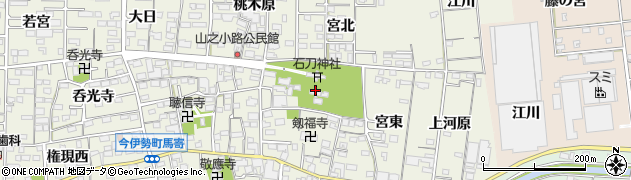 愛知県一宮市今伊勢町馬寄石刀周辺の地図