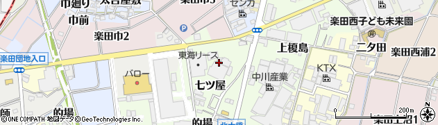 愛知県犬山市七ツ屋周辺の地図