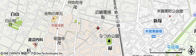 愛知県江南市木賀本郷町東74周辺の地図