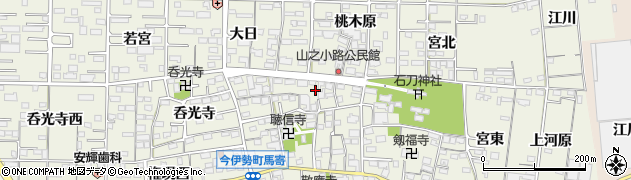 愛知県一宮市今伊勢町馬寄山之小路周辺の地図