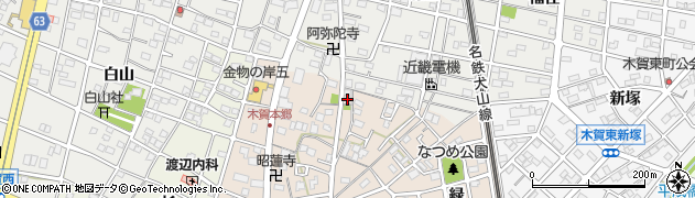 愛知県江南市木賀本郷町東3周辺の地図