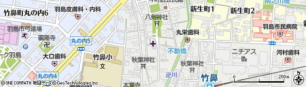 八釼神社周辺の地図