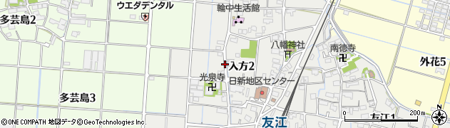 岐阜県大垣市入方周辺の地図