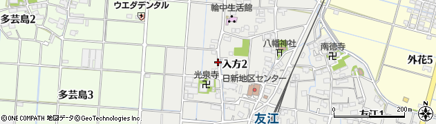 岐阜県大垣市入方周辺の地図