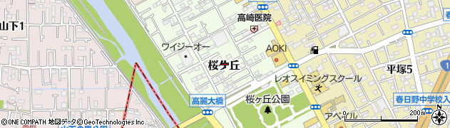 神奈川県平塚市桜ケ丘6周辺の地図