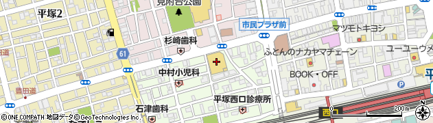 オーケー平塚店周辺の地図